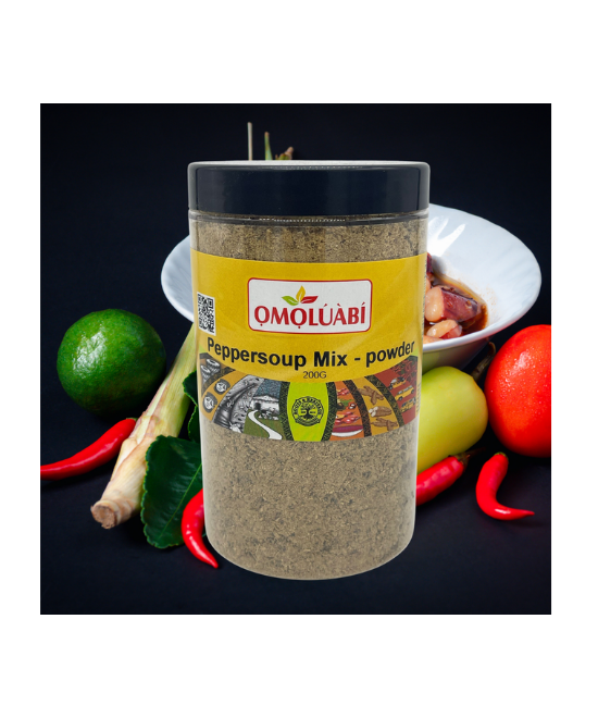 Pepper Soup Spice Mix Powder – 100g TUB OMOLUABI