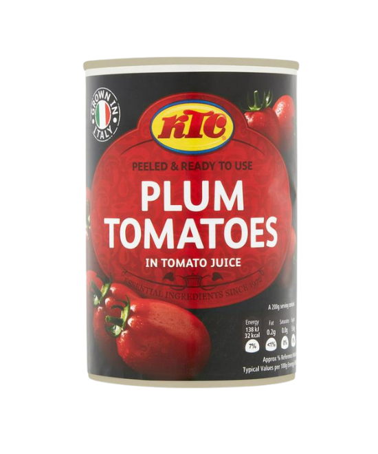 Plum Tomatoes – Peeled – KTC – Single